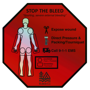 Stop the Bleed Sticker/Label REFLECTIVE