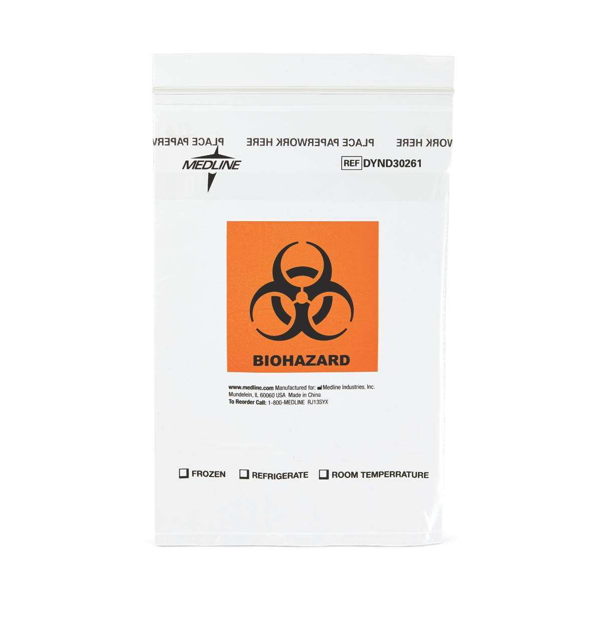 Biohazard Bags Zipper seal 6" x 9" (Pack of 100)