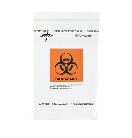Biohazard Bags Zipper seal 6" x 9" (Pack of 100)