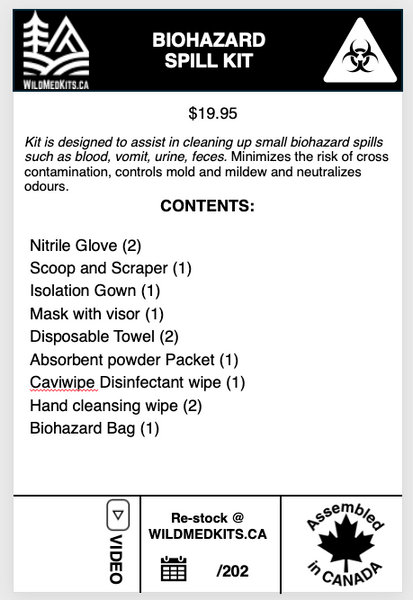 Biohazard Clean-Up Spill Kit