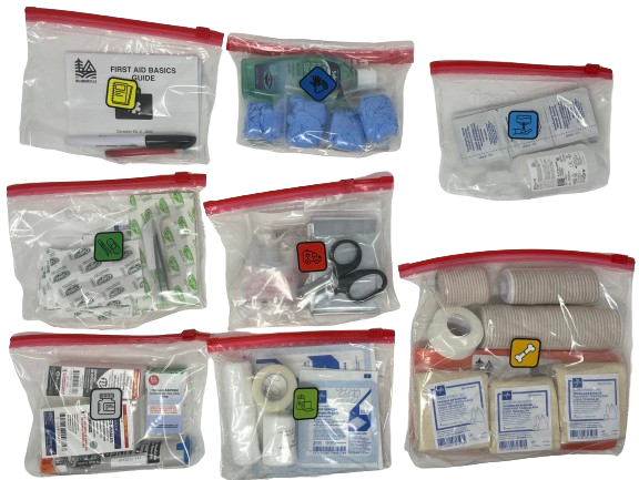 First Aid Kit Labels and Module Bags