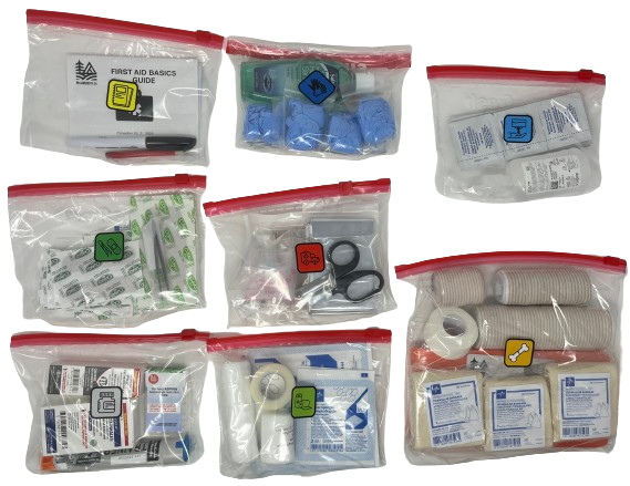 First Aid Kit Labels and Module Bags