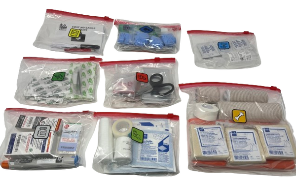 First Aid Kit Labels and Module Bags