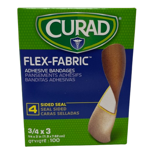 Flex-Fabric Adhesive Bandage: Standard 3/4" x 3"