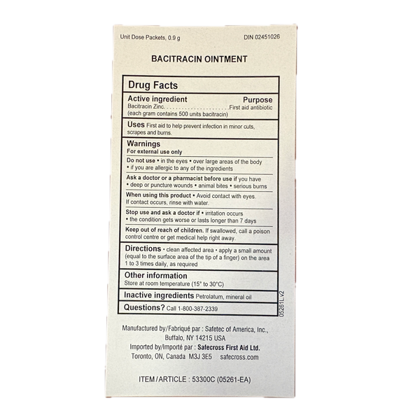 Bacitracin Antibiotic Ointment Packet 10 Pack