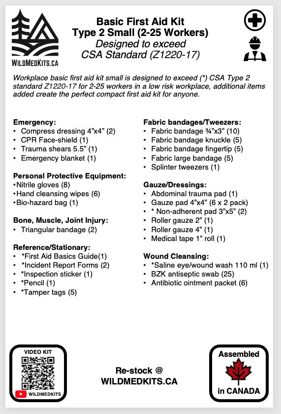 Basic First Aid Kit, Type 2: Designed to exceed CSA Standard (Z1220-17 ...