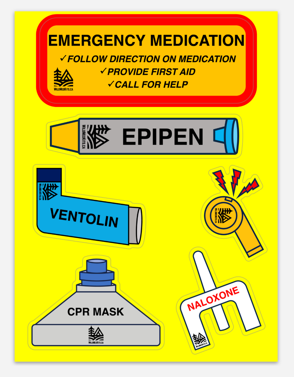 Emergency Instruments Label Emergency Medication Label Sheet – wildmedkits