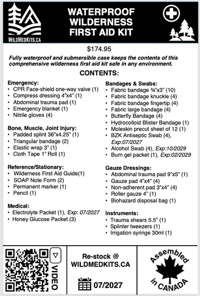 Waterproof Wilderness First Aid Kit
