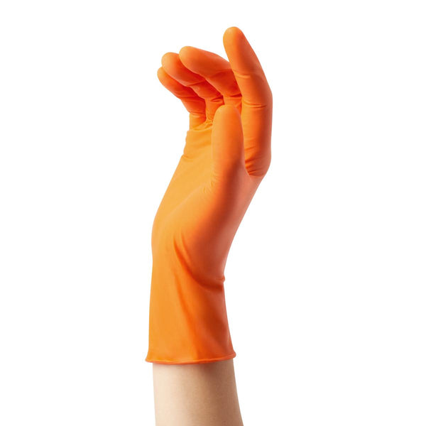 Critical Response Orange Nitrile Gloves: Box of 100