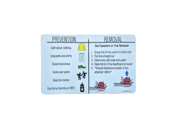 Tick Identification and Treatment Card