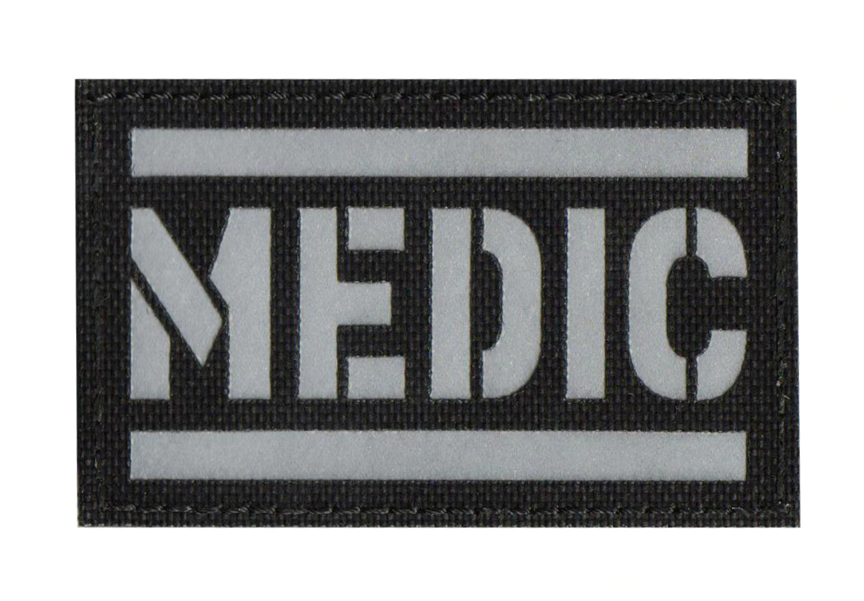 MEDIC reflective Velcro Patch: Black & White