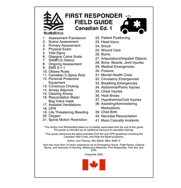 First Responder Field Guide-MADE IN CANADA