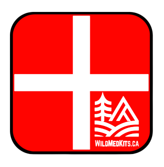 Red/White Cross Sticker