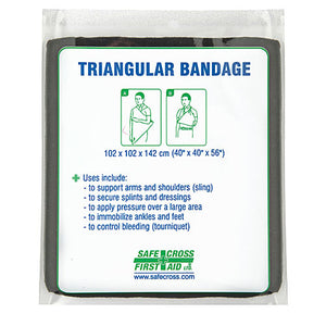 Triangular Bandage- Cloth Black Reusable